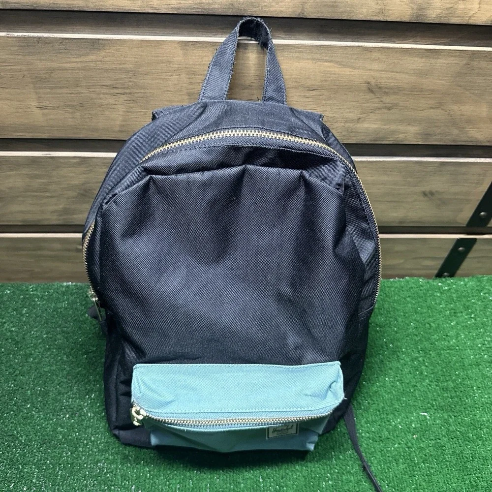 Herschel 2 Strap Backpack Black And Green‎ Candy Cane Inside